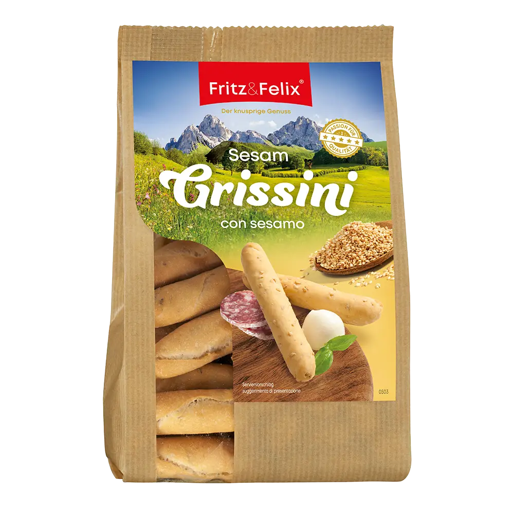 PACTORA - Fritz und Felix - Grissini - Sesam - Produktfoto
