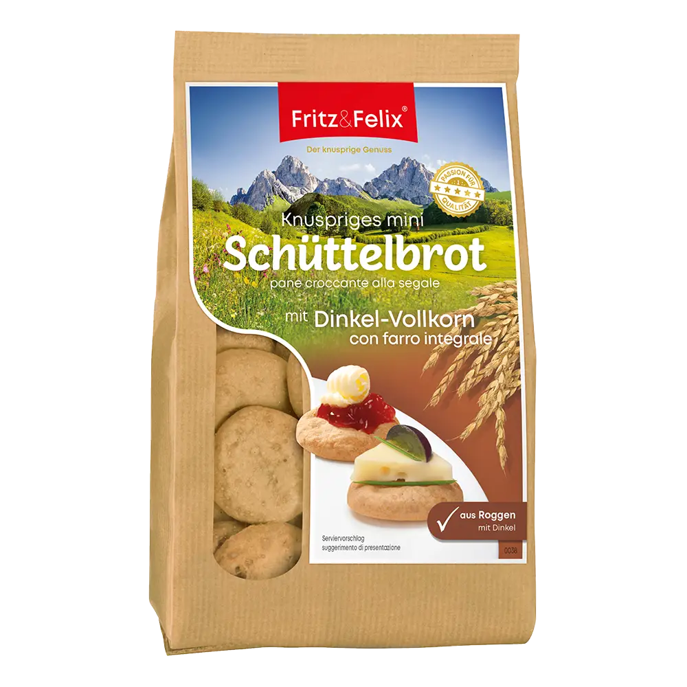 PACTORA - Fritz und Felix - Mini Schüttelbrot - Dinkel Vollkorn