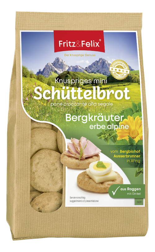 PACTORA - Fritz und Felix - Mini Schüttelbrot - Bergkräuter