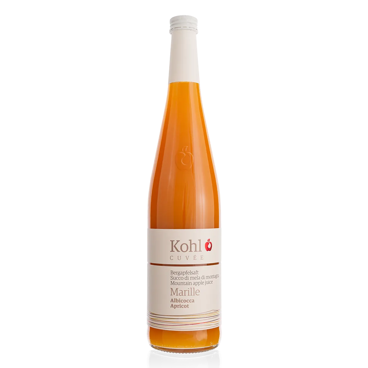 PACTORA - Bergapfelsaft Kohl - Marille - grosse Flasche - 750ml